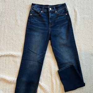 EXPRESS Straight Ankle Blue Jeans
